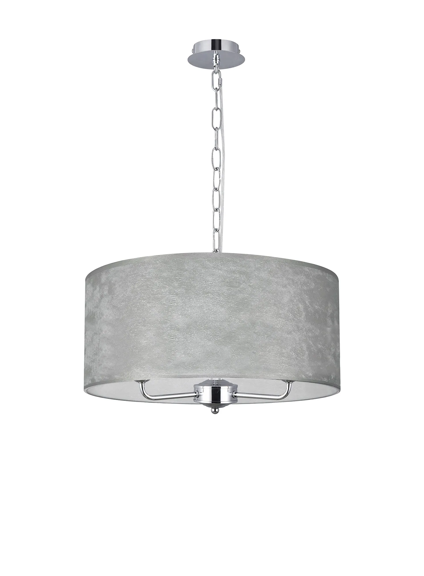 Banyan 50cm 3 Light Pendant Polished Chrome, Silver Foil DK0854  Deco Banyan CH SL